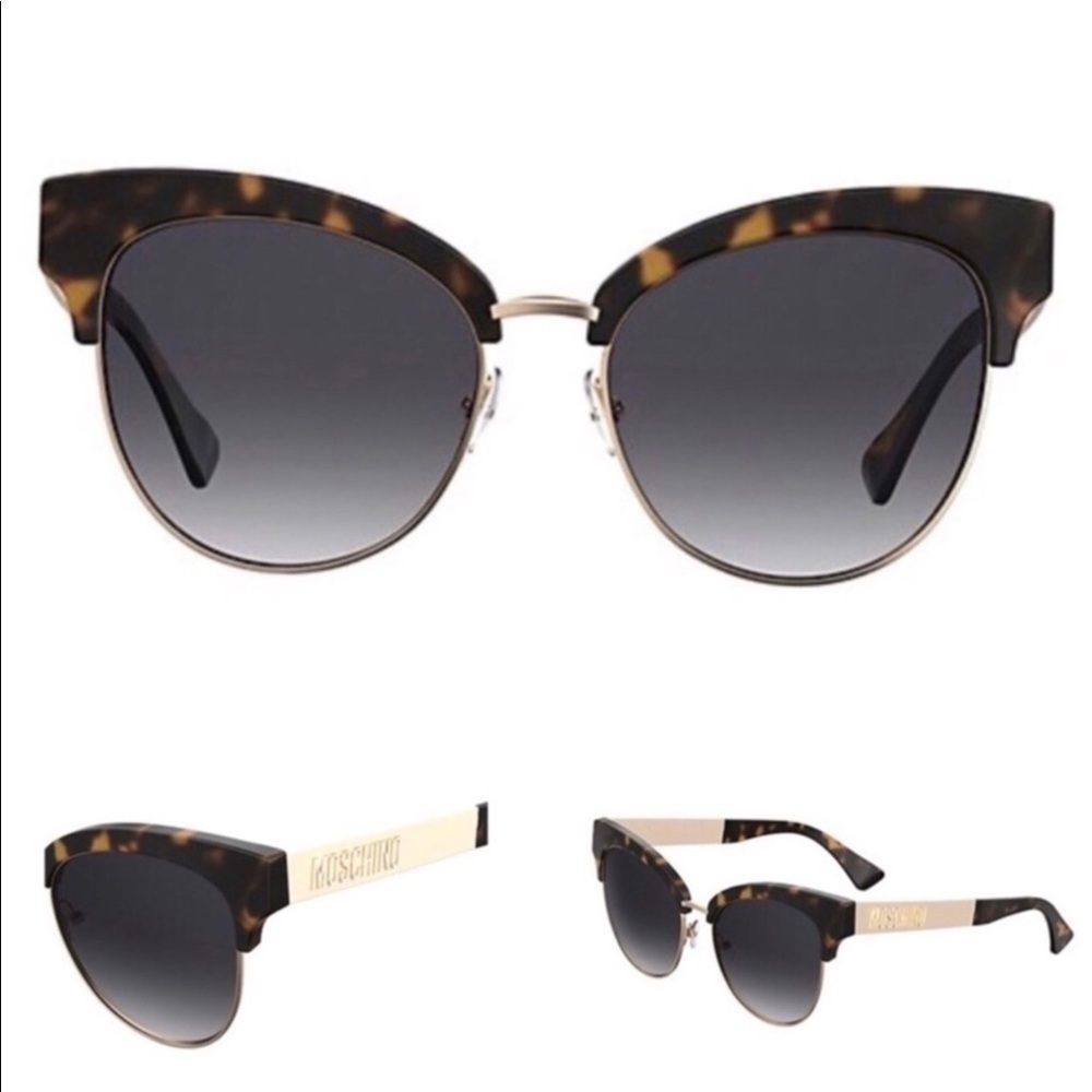 NWT Moschino Cat-Eye Tortoise Butterfly Sunnies
